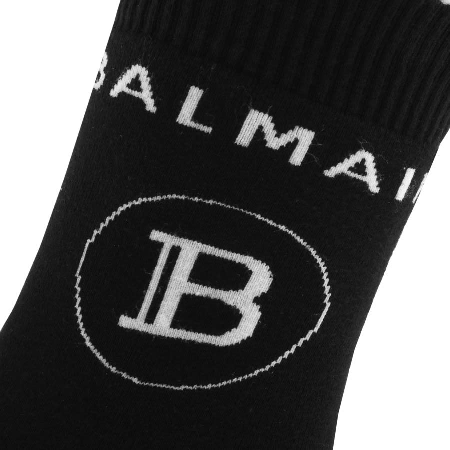 Alternative Image for ProductBalmain B Logo Sports Socks Black3